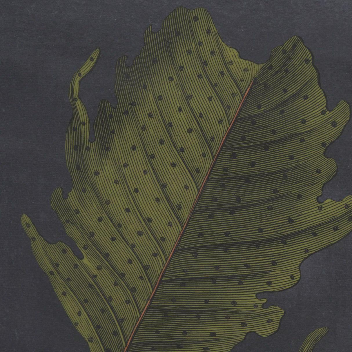 Foliage Dramatique VI by Vision Studio Hand Embellished Textured Framed Art Print Matted under Glass by Mercana at Eve Furniture