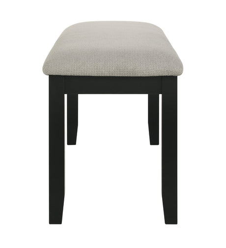 Folio Black and Neutral Dining Bench by Crown Mark at Eve Furniture
