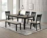 Folio Black and Neutral Dining Side Chair, Set of 2 by Crown Mark at Eve Furniture