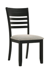 Folio Black and Neutral Dining Side Chair, Set of 2 by Crown Mark at Eve Furniture