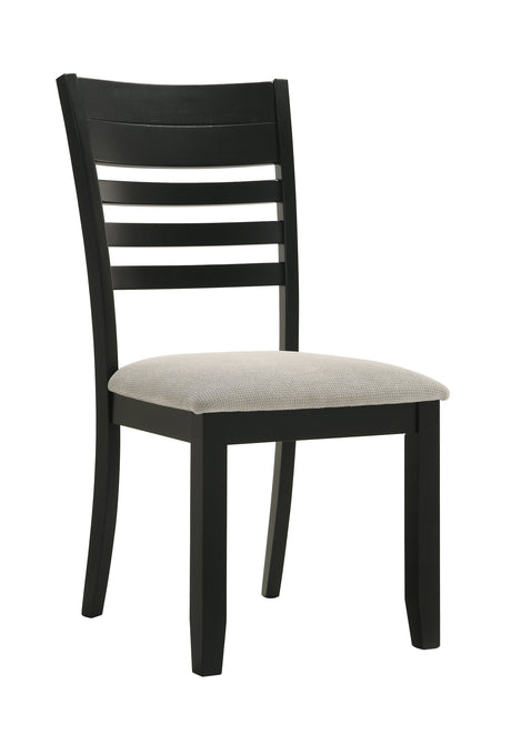 Folio Black and Neutral Dining Side Chair, Set of 2 by Crown Mark at Eve Furniture