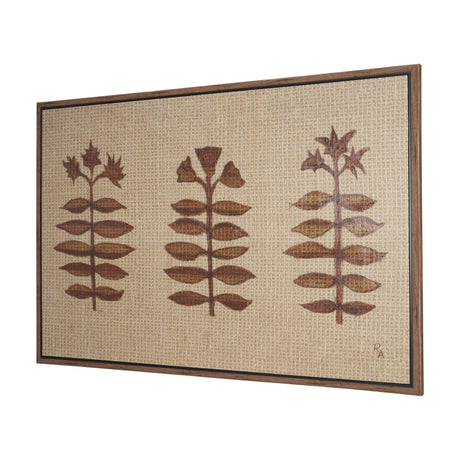 Folk Flowers by Mercana Studio Hand-Embellished Textured Framed Canvas Artwork by Mercana at Eve Furniture