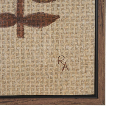 Folk Flowers by Mercana Studio Hand-Embellished Textured Framed Canvas Artwork by Mercana at Eve Furniture
