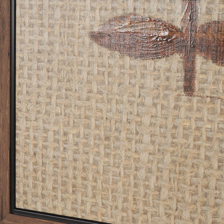 Folk Flowers by Mercana Studio Hand-Embellished Textured Framed Canvas Artwork by Mercana at Eve Furniture