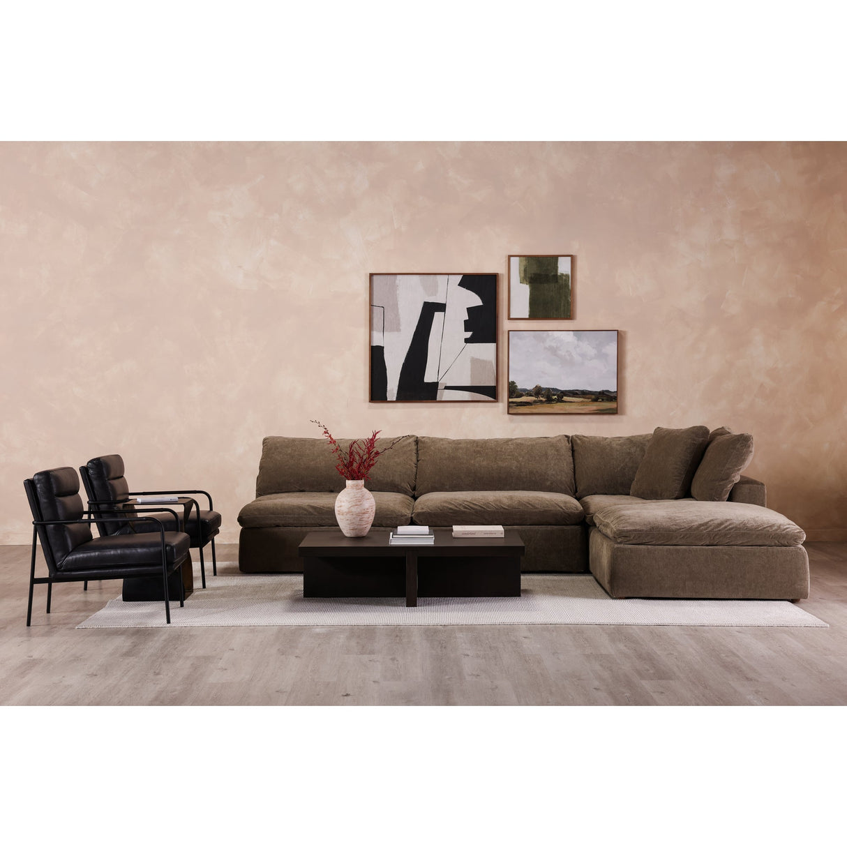 Folke Dark Brown Rectangular Coffee Table by Moe's Home at Eve Furniture