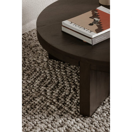 Folke Round Coffee Table Dark Brown by Moe's Home at Eve Furniture