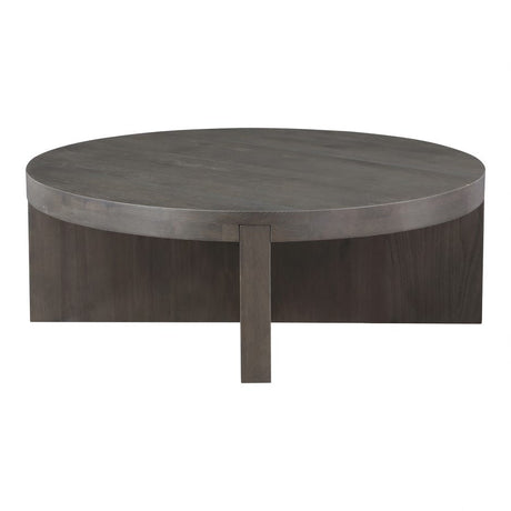 Folke Round Coffee Table Dark Brown by Moe's Home at Eve Furniture
