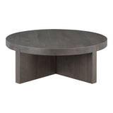 Folke Round Coffee Table Dark Brown by Moe's Home at Eve Furniture