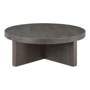 Folke Round Coffee Table Dark Brown by Moe's Home at Eve Furniture
