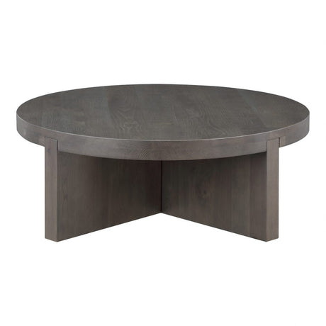 Folke Round Coffee Table Dark Brown by Moe's Home at Eve Furniture