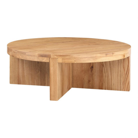 Folke Round Coffee Table Natural by Moe's Home at Eve Furniture