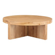 Folke Round Coffee Table Natural by Moe's Home at Eve Furniture