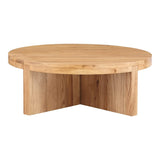 Folke Round Coffee Table Natural by Moe's Home at Eve Furniture