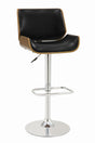 Folsom Black/Chrome Upholstered Adjustable Bar Stool by Coaster at Eve Furniture
