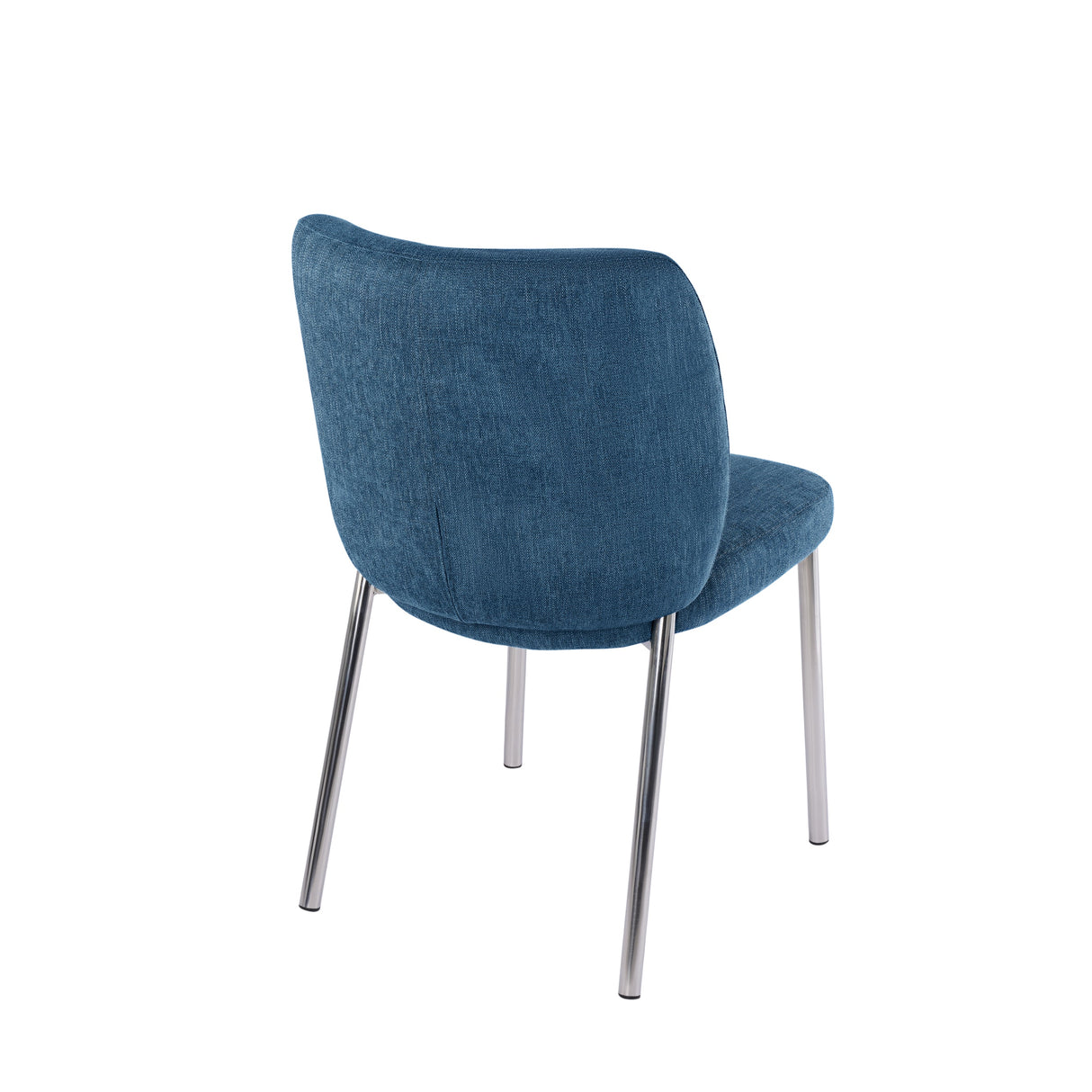 Fomo Chenille-upholstered Stainless Steel Base Dining Chair in Azure (Set of 2) by Modus Furniture at Eve Furniture
