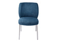 Fomo Chenille-upholstered Stainless Steel Base Dining Chair in Azure (Set of 2) by Modus Furniture at Eve Furniture