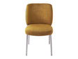 Fomo Chenille-upholstered Stainless Steel Base Dining Chair in Pineapple (Set of 2) by Modus Furniture at Eve Furniture