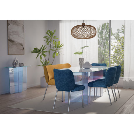 Fomo Console Table in Iridescent Glass by Modus Furniture at Eve Furniture