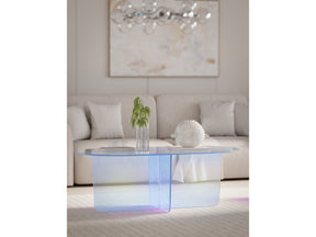 Fomo Iridescent Glass Coffee Table by Modus Furniture at Eve Furniture