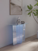 Fomo Iridescent Glass Console Table by Modus Furniture at Eve Furniture