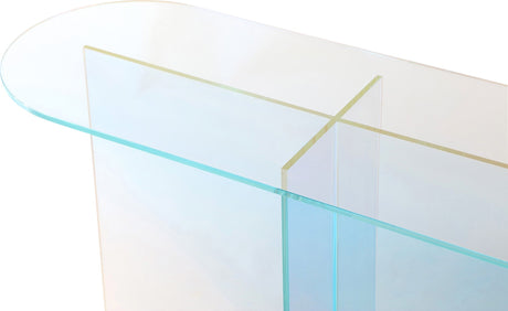 Fomo Iridescent Glass Console Table by Modus Furniture at Eve Furniture