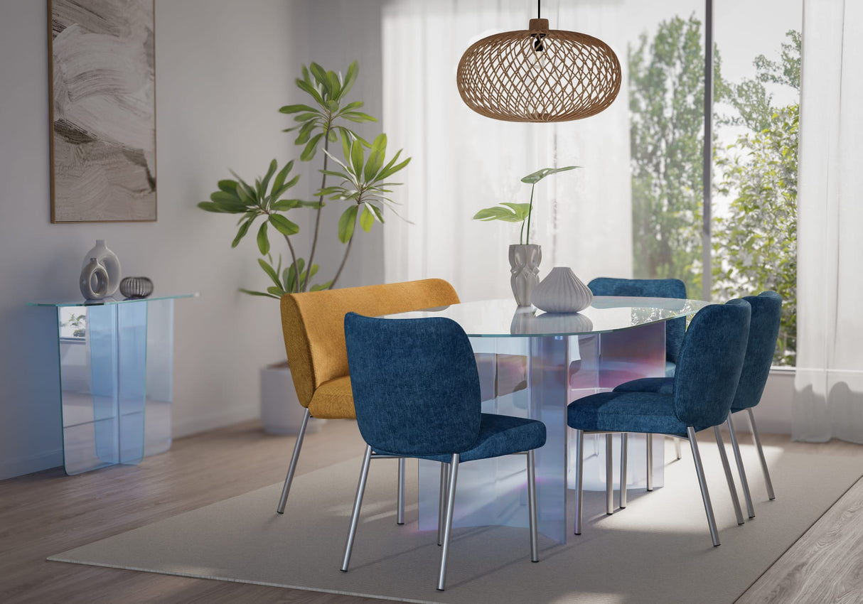 Fomo Iridescent Glass Console Table by Modus Furniture at Eve Furniture