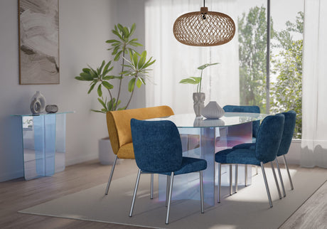 Fomo Iridescent Glass Console Table by Modus Furniture at Eve Furniture