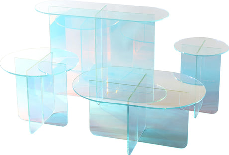 Fomo Iridescent Glass Console Table by Modus Furniture at Eve Furniture