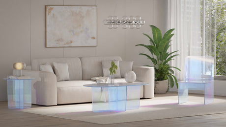 Fomo Iridescent Glass Large End Table by Modus Furniture at Eve Furniture