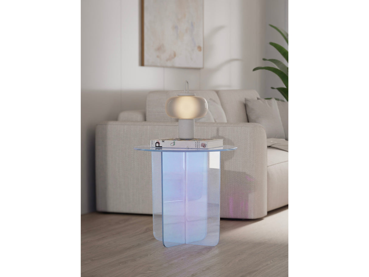 Fomo Iridescent Glass Large End Table by Modus Furniture at Eve Furniture