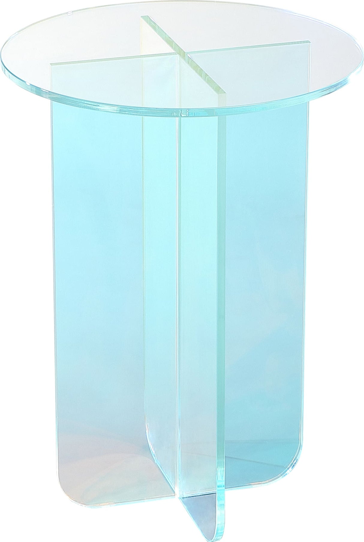 Fomo Iridescent Glass Small End Table by Modus Furniture at Eve Furniture