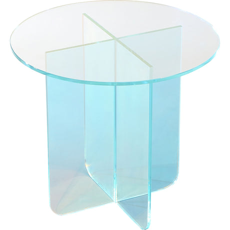 Fomo Large End Table in Iridescent Glass by Modus Furniture at Eve Furniture