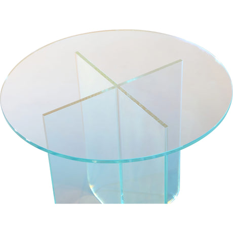 Fomo Large End Table in Iridescent Glass by Modus Furniture at Eve Furniture