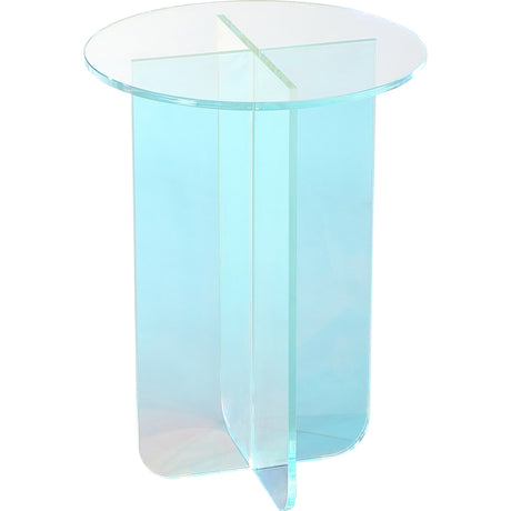 Fomo Small End Table in Iridescent Glass by Modus Furniture at Eve Furniture