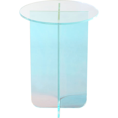 Fomo Small End Table in Iridescent Glass by Modus Furniture at Eve Furniture
