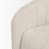Fonda Cream Fabric w/ Natural Jute Swivel Accent Chair by Mercana at Eve Furniture