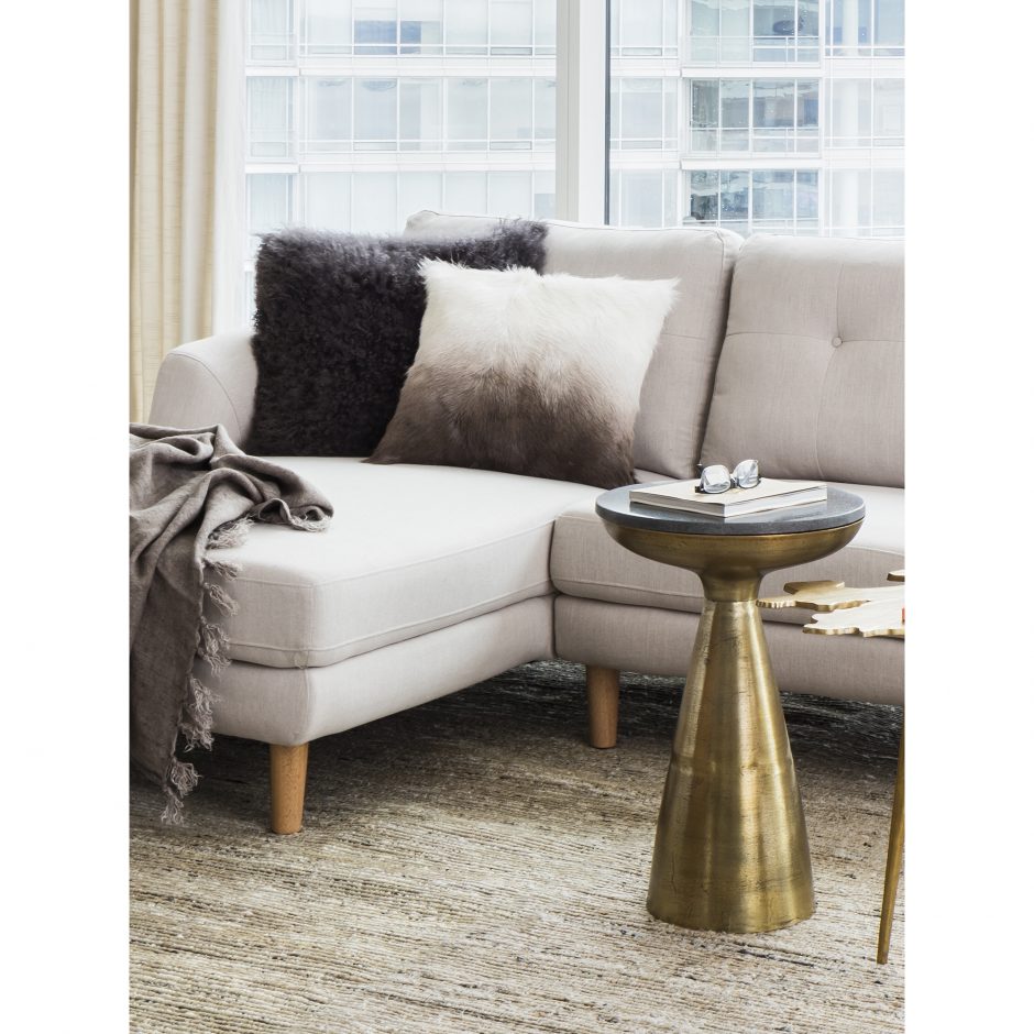 Font Side Table Brass by Moe's Home at Eve Furniture