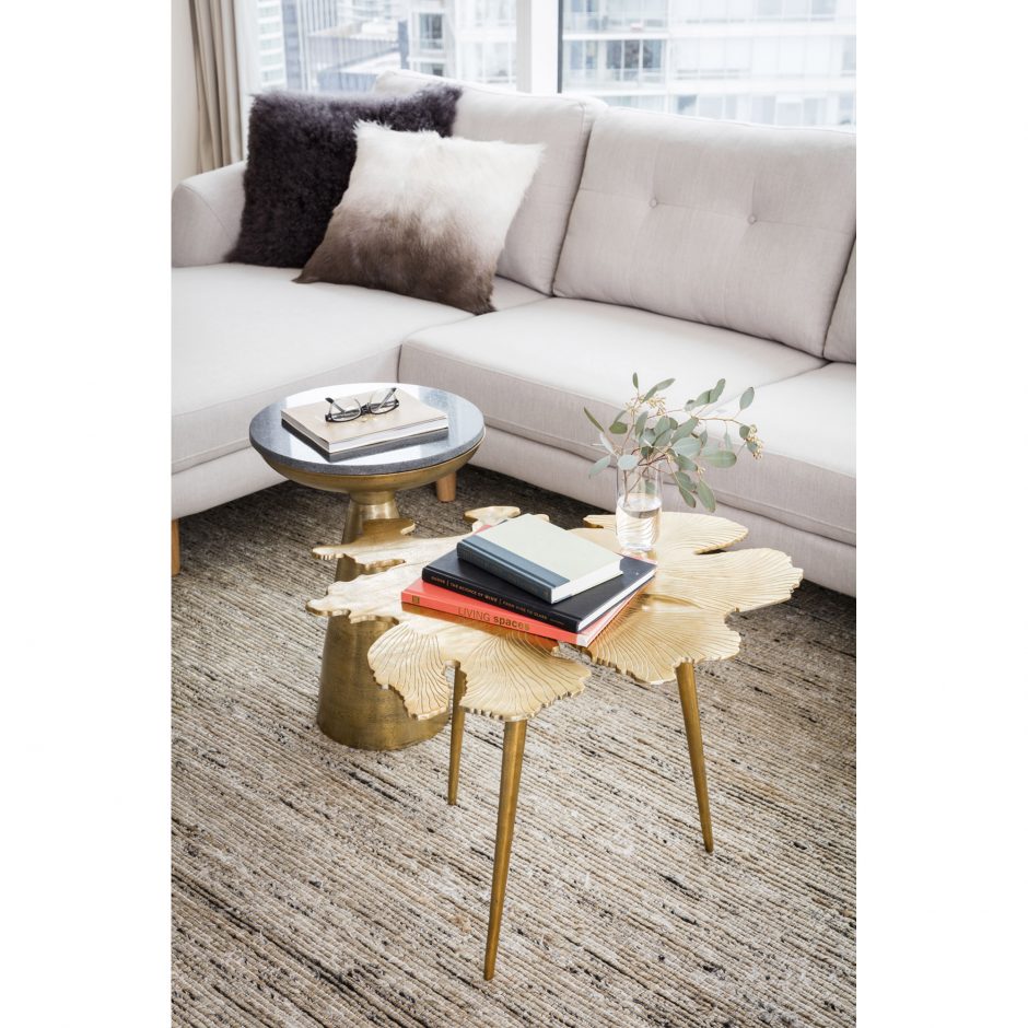 Font Side Table Brass by Moe's Home at Eve Furniture