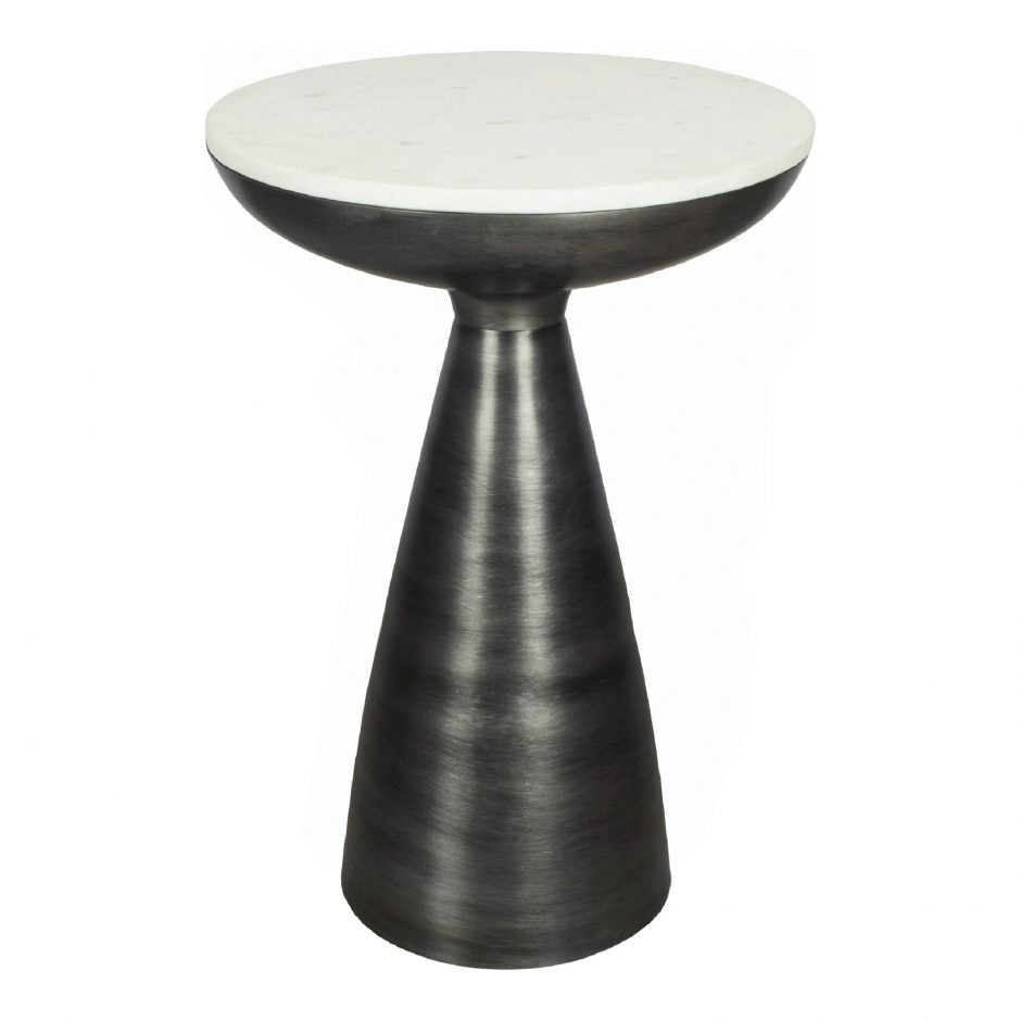 Font Side Table White Marble by Moe's Home at Eve Furniture