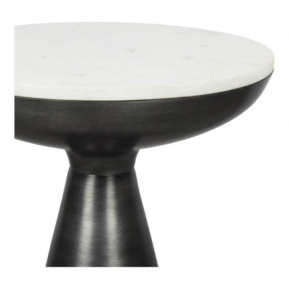Font Side Table White Marble by Moe's Home at Eve Furniture