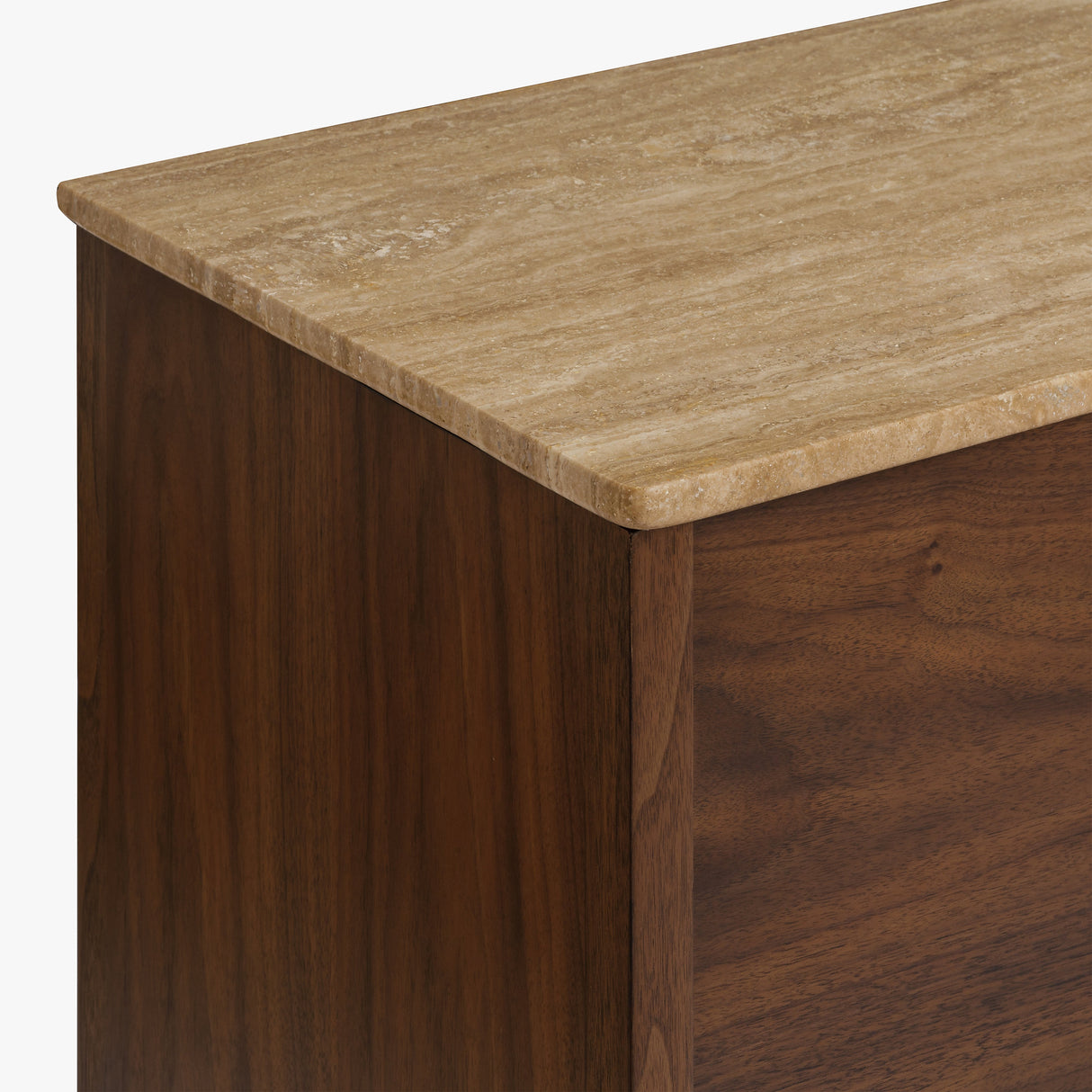 Fontaine Walnut and Travertine Buffet by Co.House Designs at Eve Furniture
