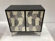 Forbes Black 2-door Bone Inlay Mosaic Accent Storage Cabinet by Coaster at Eve Furniture