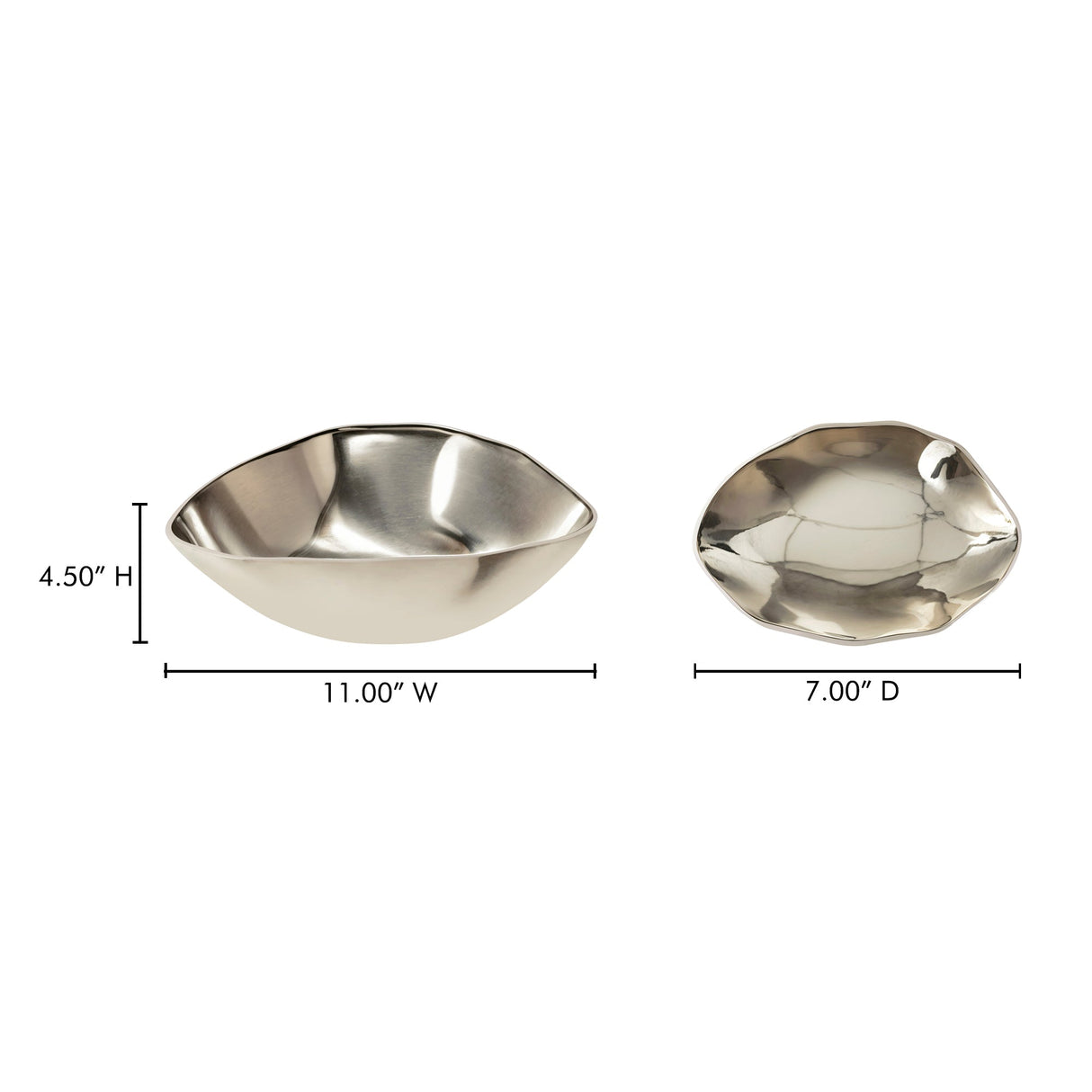 Forde Silver Decorative Bowl by MOES at Eve Furniture