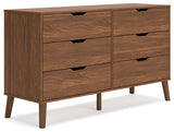 Fordmont Full Panel Headboard with Dresser and Nightstand in Auburn