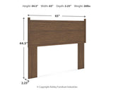 Fordmont Queen Panel Headboard with 2 Nightstands in Auburn by Ashley at Eve Furniture