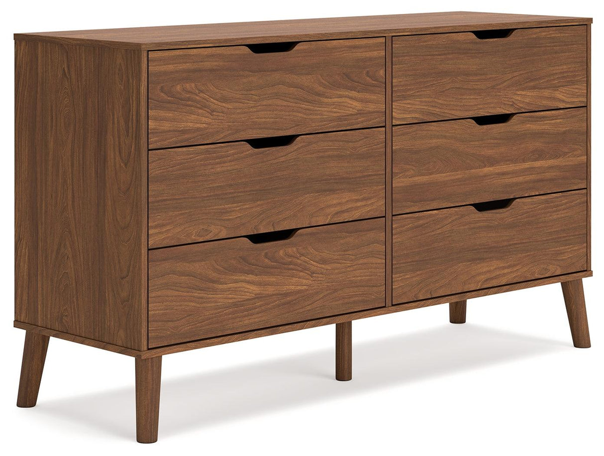 Fordmont Queen Panel Headboard with Dresser and Nightstand in Auburn by Ashley at Eve Furniture