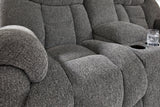 Foreside Charcoal Performance Fabric Manual Reclining Sofa and Loveseat by Ashley at Eve Furniture