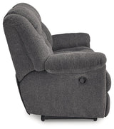 Foreside Charcoal Performance Fabric Manual Sofa by Ashley at Eve Furniture