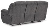 Foreside Charcoal Performance Fabric Manual Sofa by Ashley at Eve Furniture