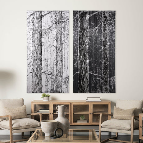 Forest BW II by Ariana a Hand Embellished Textured Canvas by Mercana at Eve Furniture